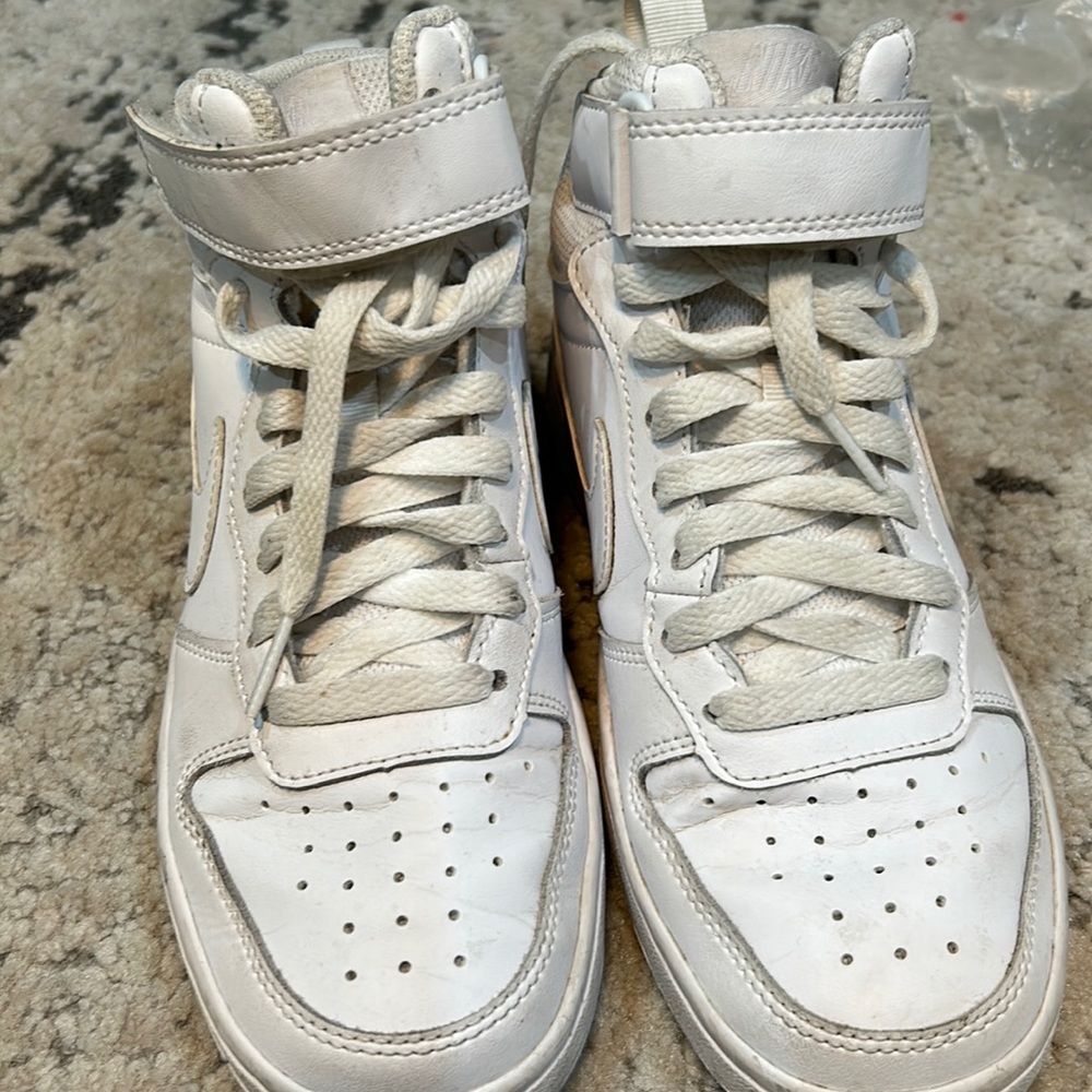 White high top air forces